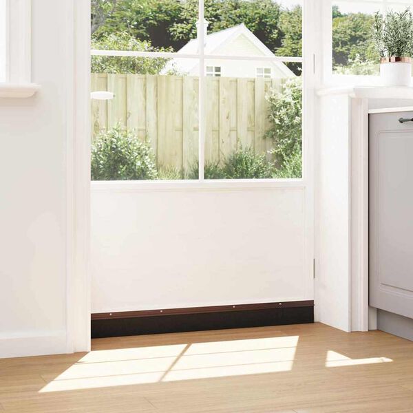 vidaXL Screw-on Door Brush Seals 2 pcs Brown 100 cm Aluminium Alloy