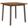 vidaXL Live Edge Dining Table 60 x 55 x 75 cm Solid Acacia Wood