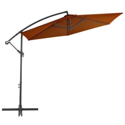 vidaXL Cantilever Umbrella with Aluminium Pole Terracotta 300 cm
