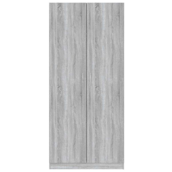 vidaXL Wardrobe Grey Sonoma 90x50x200 cm Engineered Wood