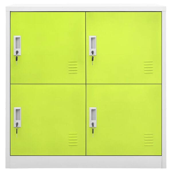 vidaXL Locker Cabinet Light Grey and Green 90x45x92.5 cm Steel