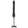 vidaXL Garden Parasol with Portable Base Anthracite