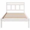 vidaXL Bed Frame White 75 x 190 cm Solid Pine Wood