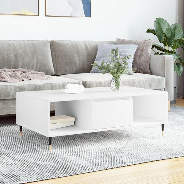 vidaXL Coffee Table White 104x60x35 cm Engineered Wood