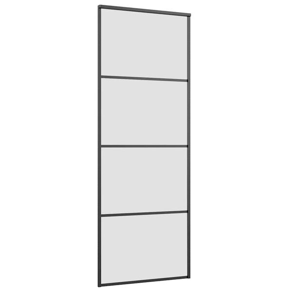 vidaXL Sliding Door with Hardware Set 76x205 cm ESG Glass&Aluminium