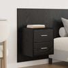 vidaXL Headboard with Cabinet 3 pcs Black Oak Engineered Wood