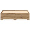 vidaXL Bed Frame with Drawer Artisan Oak 140 x 200 cm Engineered Wood