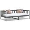 vidaXL Day Bed without Mattress Grey Solid Wood Pine 90x200cm
