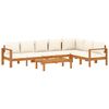 vidaXL 5 Piece Garden Sofa Set with Cushions Solid Wood Acacia