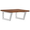vidaXL Basin Shelf Wall Mounted Steel and Solid Wood Oak