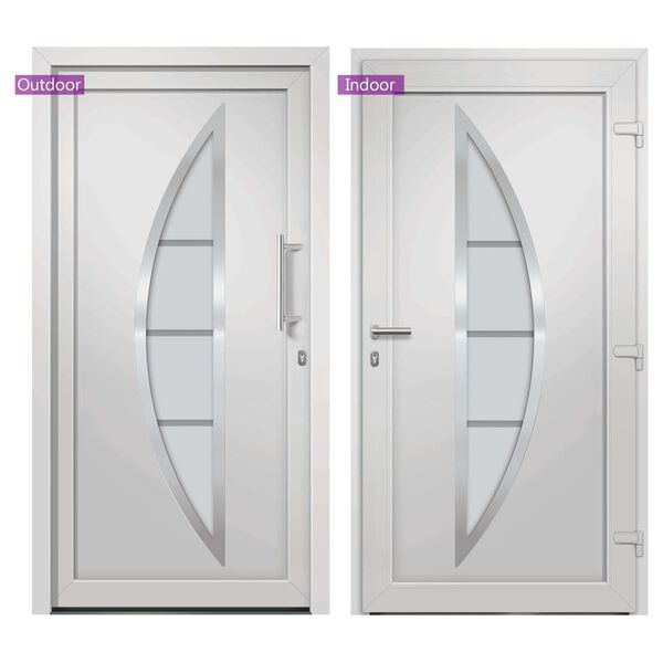 vidaXL Front Door White 108x208 cm