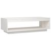 vidaXL Coffee Table White 110x50x33.5 cm Solid Pinewood