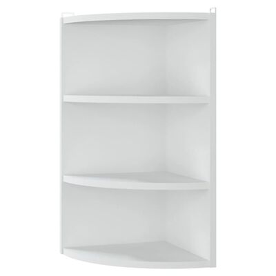 vidaXL Wall Corner Shelf White 30x31.5x60 cm Engineered Wood