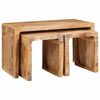 vidaXL Nesting Table 3 pcs Brown Solid Mango Wood