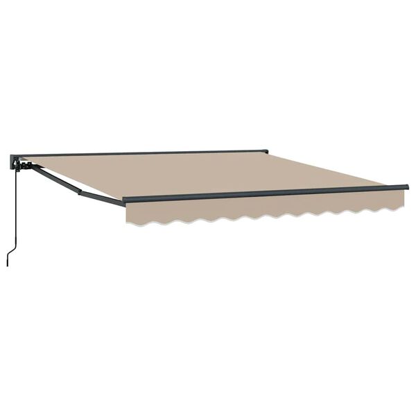 vidaXL Retractable Awning Beige 350 x 250 cm Polyester and Metal