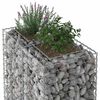 vidaXL Gabion Raised Bed Silver 90 x 50 x 80 cm Galvanised Steel
