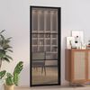 vidaXL Glass Door 83 x 201.5 cm Aluminium Black and Dark Transparent