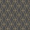 DUTCH WALLCOVERINGS Wallpaper Hexagonal Black and Gold