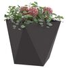 vidaXL Planter 2 pcs Black 40 x 40 x 40 cm Steel