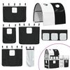 vidaXL Kids' Loft Bed with Tunnel without Mattress White&Black 90x190 cm Single