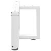 vidaXL Coffee Table Legs T-Shaped 2 pcs White 70x25x(30-31) cm Steel