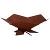 vidaXL Fire Pit Rusty 53 x 53 x 18.5 cm Weathering Steel
