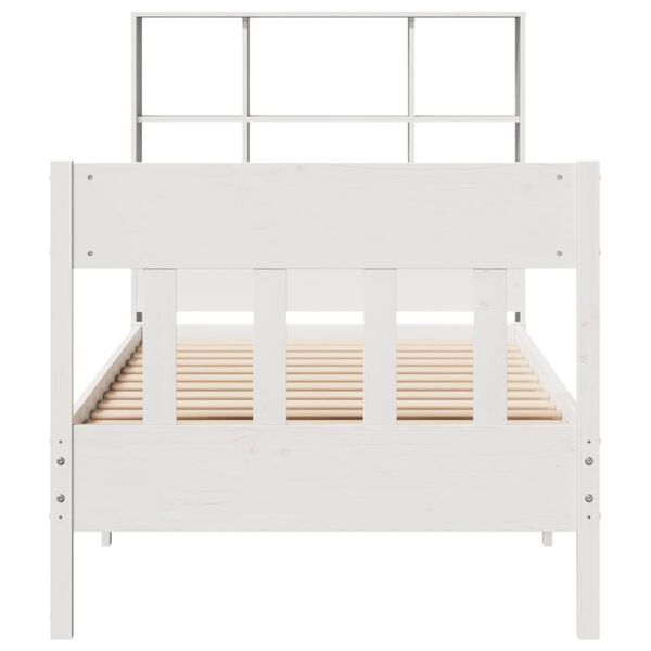 vidaXL Bed Frame without Mattress White 90x200 cm Solid Wood Pine