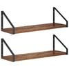 vidaXL Wall Shelves 2 pcs Old Wood 50 x 16 x 15.5 cm