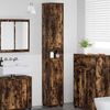 vidaXL Bathroom Cabinet Smoked Oak 30.5 x 30 x 195 cm Engineered Wood