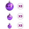 vidaXL Christmas Baubles 100 pcs Lila &Oslash;3/4/6 cm