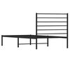 vidaXL Metal Bed Frame without Mattress with Headboard Black 90x190cm
