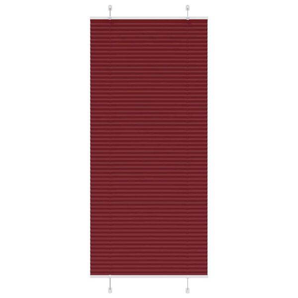 vidaXL Pleated Blind Bordeaux Red 85x200 cm Fabric Width 84.4 cm Polyester