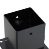 vidaXL Post Bases Square 12 pcs Anthracite 121x121 mm Powder-coated Steel