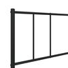 vidaXL Metal Bed Frame without Mattress with Footboard Black 107x203cm