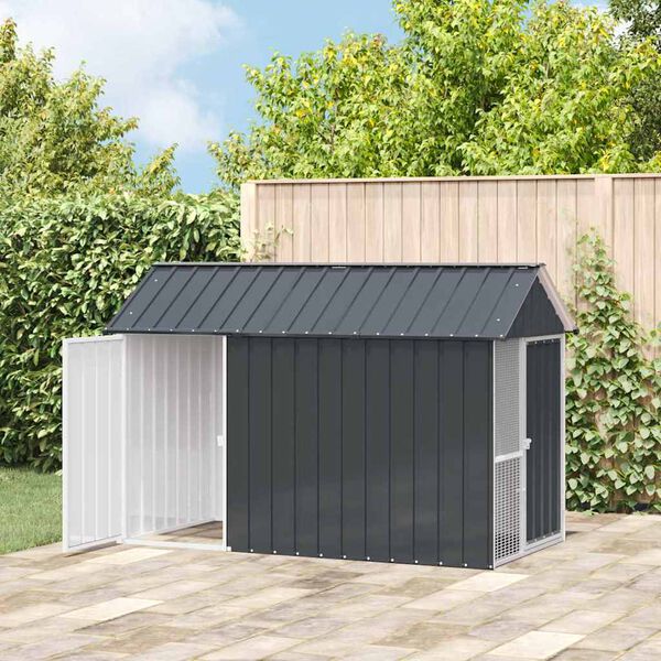 vidaXL Bird Cage Anthracite 215 x 112 x 141 cm Galvanised steel