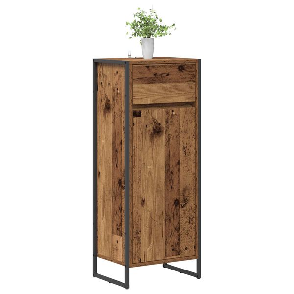 vidaXL Bathroom Cabinet Old Wood 40 x 30 x 100 cm Engineered Wood