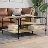 vidaXL Coffee Table Sonoma Oak 100x100x48.5 cm Engineered&nbsp;Wood