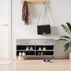 vidaXL Shoe Bench Grey Sonoma 102x35x55 cm Engineered Wood