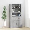 vidaXL Highboard Concrete Grey Engineered Wood