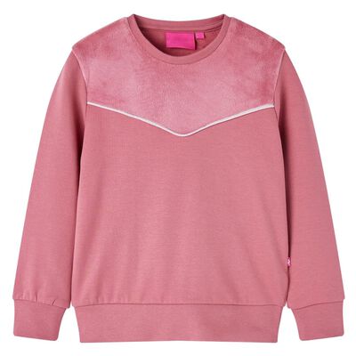 Kids' Sweatshirt Velvet Patchwork Raspberry 92