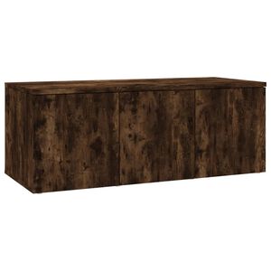 vidaXL TV Cabinet Smoked Oak 80x34x30 cm Engineered Wood