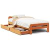 vidaXL Bed frame without Mattress Wax Brown 90x200 cm Solid Wood Pine