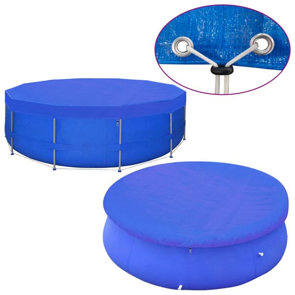 vidaXL Pool Covers 2 pcs PE Round 540 cm 90 g/m²