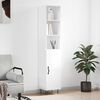 vidaXL Highboard High Gloss White 34.5x34x180 cm Engineered Wood