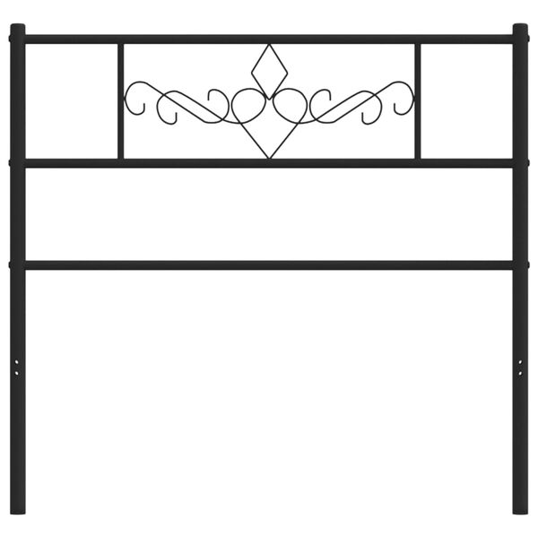 vidaXL Metal Headboard Black 100 cm