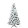 vidaXL Artificial Hinged Christmas Tree White 240 cm PE and PVC