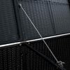vidaXL Double Wheelie Bin Shed Poly Rattan Black 148x80x111 cm