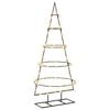 vidaXL Metal Christmas Tree with Stand KUOPIO 125 cm Warm White Steel