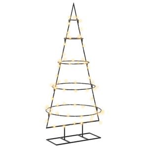 vidaXL Metal Christmas Tree with Stand KUOPIO 125 cm Warm White Steel