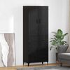 vidaXL Highboard Black Oak 69.5 x 34 x 180 cm Engineered Wood